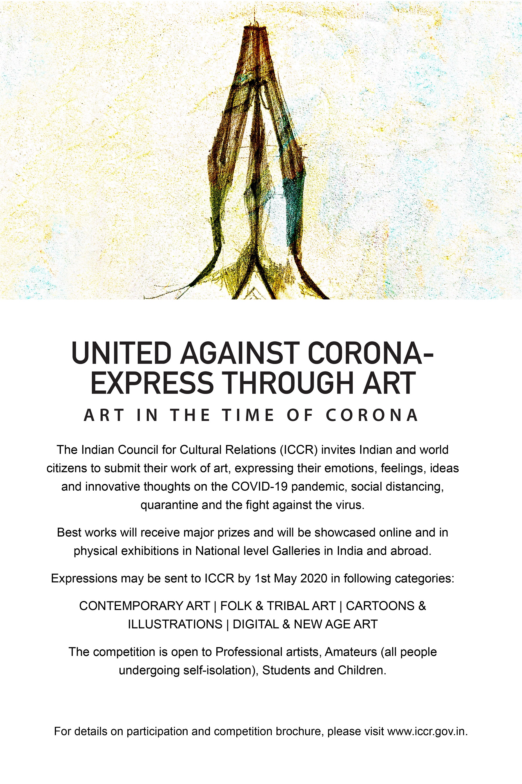 ICCR launches a global painting competition “United Against CORONA- Express Through Art”
